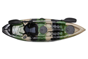 SINGLE KAYAK ARMY CAMO 2.7M WITH DELUXE SEAT AND PADDLE